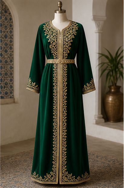 Démo · Caftan vert émeraude